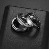 Wholesale Rotating Jewelry Geometric Stainless Steel Ring Polish Style For Women