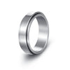 Wholesale Rotating Jewelry Geometric Stainless Steel Ring Polish Style For Women