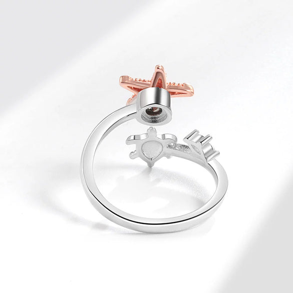 Wholesale Rotating Open Anxiety Relief Ring Copper Geometric Animal Style Electroplated For Women