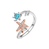 Wholesale Rotating Open Anxiety Relief Ring Copper Geometric Animal Style Electroplated For Women
