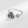 Wholesale Rotating Open Ring For Women Copper Electroplating Rose Flower Design