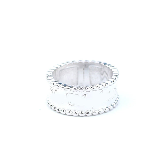 Wholesale Round Bead Edge Light Surface Engraved English Letters Bracelet Buckle Bracelet Ring Set In Environmental Protection Copper