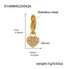 Wholesale Round Bead Heart Brilliant Zircon Bracelet In Fashion Style Made Of Stainless Steel With Electroplating For Women