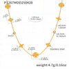 Wholesale Round Bead Zircon Hollow Lucky Fourleaf Flower Overlapped Necklace In Stainless Steel And Titanium Steel With Geometric Pattern And Electroplating For Women