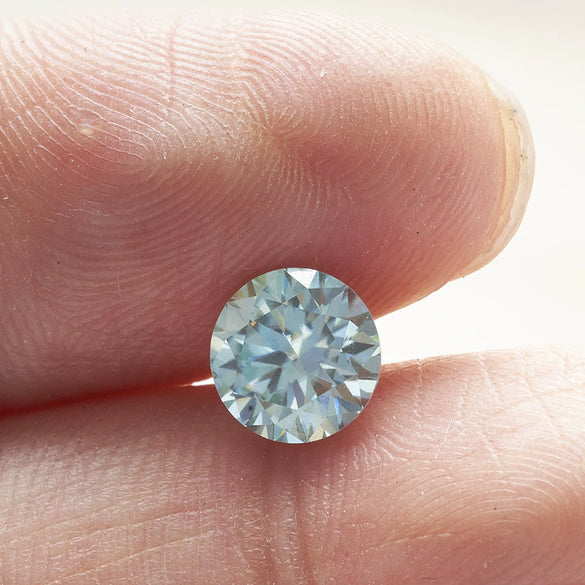 Wholesale Round Blue Pink Green Champagne Synthetic Moissanite Bare Stone
