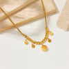 Wholesale Round Diamond Titanium Steel Pendant Chain With Geometric Pattern And Electroplating Retro And Elegant Clavicle Necklace
