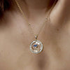 Wholesale Round Heart Geometric Diamond Glass Box Necklace With Electroplated Copper Pendant For Women Diy Flower Ballet Accessories Pastoral Style
