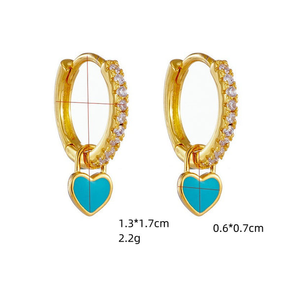 Wholesale S925 Copper Heartshaped Fashion Earrings For Women