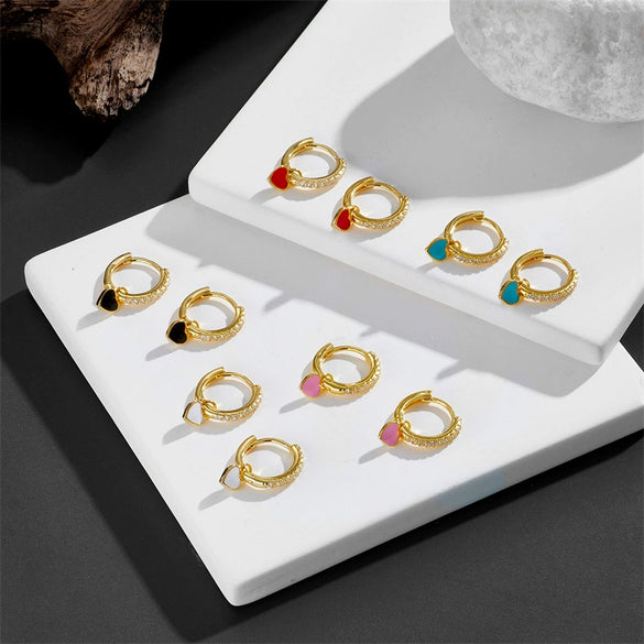 Wholesale S925 Copper Heartshaped Fashion Earrings For Women