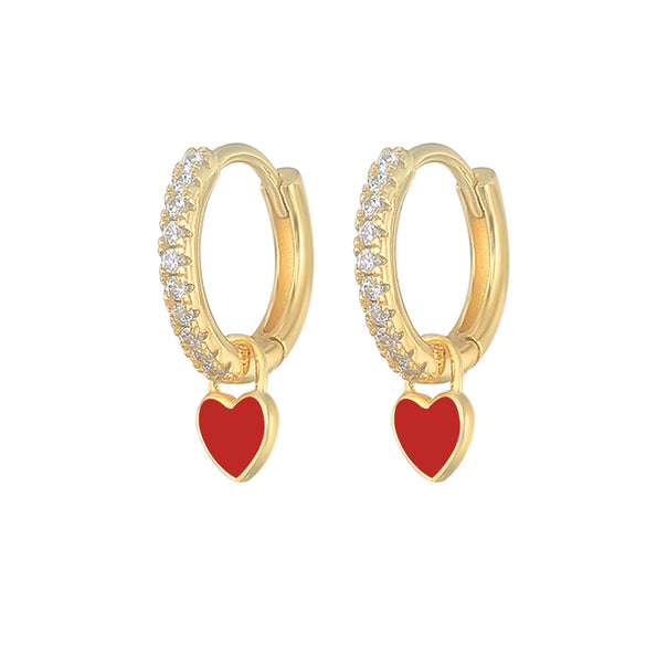 Wholesale S925 Copper Heartshaped Fashion Earrings For Women