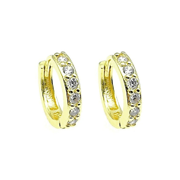 Wholesale S925 Geometric Flash Diamond Simple Circle Ear Buckle Women's Earrings