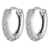 Wholesale S925 Geometric Flash Diamond Simple Circle Ear Buckle Women's Earrings