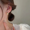 Wholesale S999 Silver Bean Earrings For Women Geometric Style With Electroplating