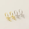 Wholesale S925 Silver Bow Shaped Sweet Elegant Earrings With Electroplating For Women