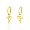 Wholesale S925 Silver Bow Shaped Sweet Elegant Earrings With Electroplating For Women