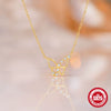 Wholesale S925 Silver Butterfly Necklace With Geometric Design And O Chain Cold Style And Unisex Personality