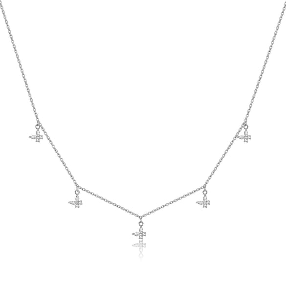Wholesale S925 Silver Butterfly Pendant Necklace With Electroplating Simple Retro Light Luxury For Women