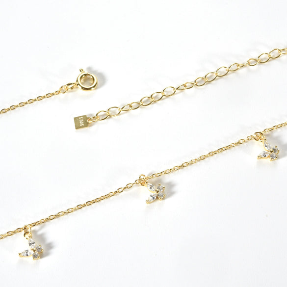 Wholesale S925 Silver Butterfly Pendant Necklace With Electroplating Simple Retro Light Luxury For Women