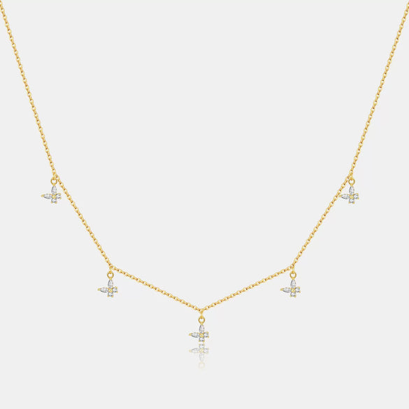 Wholesale S925 Silver Butterfly Pendant Necklace With Electroplating Simple Retro Light Luxury For Women