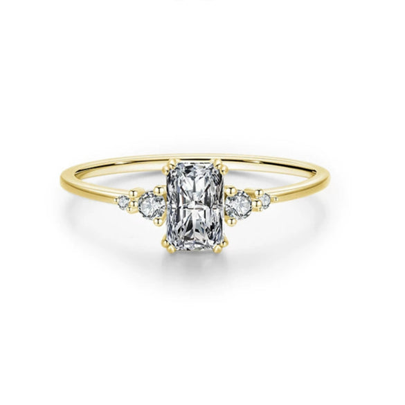 Wholesale S925 Silver Classic Cut Ring With Micro Inlay Geometric Design All Match For Women