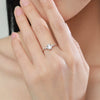 Wholesale S925 Silver Classic Cut Ring With Micro Inlay Geometric Design All Match For Women