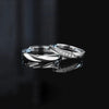 Wholesale S925 Silver Couple Ring With Wave Pattern And High Sense Of Design