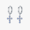 Wholesale S925 Silver Cross Design Sense Women's Earrings With Electroplating