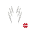 Wholesale S925 Silver Cross Earrings For Women With Geometric Design And Electroplating