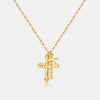 Wholesale S925 Silver Cross Multi Layer Hip Hop Retro Pendant Necklace With Diamond Treatment And Platinum Or 18K Gold Electroplating