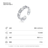 Wholesale S925 Silver Cute Hollow Interwoven Heart Shape Love Flash Diamond Ring For Women