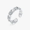 Wholesale S925 Silver Cute Hollow Interwoven Heart Shape Love Flash Diamond Ring For Women