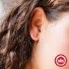 Wholesale S925 Silver Cute Hummingbird Branch Sunshine Earrings With Diamondstudded And Electroplating