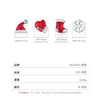 Wholesale S925 Silver Cute Mini Christmas Hat Snowflake Earrings With Diamond For Women