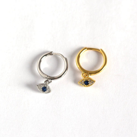 Wholesale S925 Silver Devil's Eye Earrings For Women With Diamond Inlay