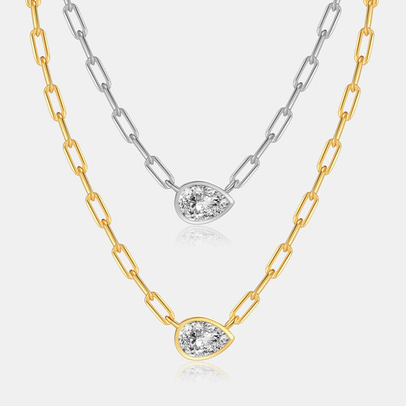 Wholesale S925 Silver Diamond Pendant Necklace With Retro Style High Sense Heavy Chain And Platinum Or 18K Gold Electroplating