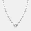 Wholesale S925 Silver Diamond Pendant Necklace With Retro Style High Sense Heavy Chain And Platinum Or 18K Gold Electroplating
