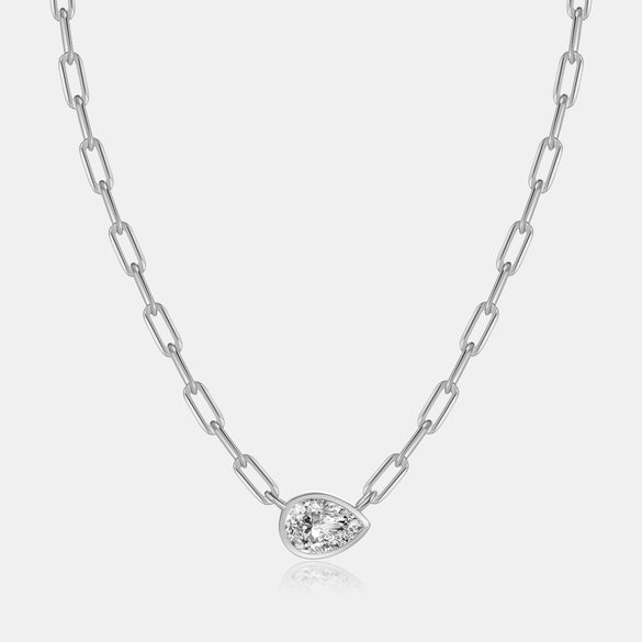 Wholesale S925 Silver Diamond Pendant Necklace With Retro Style High Sense Heavy Chain And Platinum Or 18K Gold Electroplating