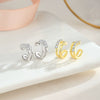 Wholesale S925 Silver Double Layer C Shaped And U Shaped Geometric Pattern Electroplated Ear Clip For Women