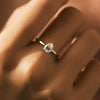 Wholesale S925 Silver Drop Shaped Single Diamond Ring For Women Fashion Ol Style Mosan Diamond Design