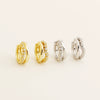 Wholesale S925 Silver Earrings With Row Diamond Inlay Geometric Design For Women