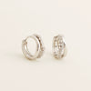 Wholesale S925 Silver Earrings With Row Diamond Inlay Geometric Design For Women