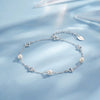 Wholesale S925 Silver Electroplated Geometric Heartshaped Pearl Bracelet For Women