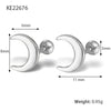 Wholesale S925 Silver Electroplated Moon Screw Earrings For Women