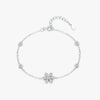Wholesale S925 Silver Elegant Shining Flower Bracelet Jewelry Set With Diamonds For Women