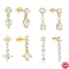 Wholesale S925 Silver Elegant Simple Retro Sweet Water Drop Earrings For Women With Geometric Design And Electroplating Treatment