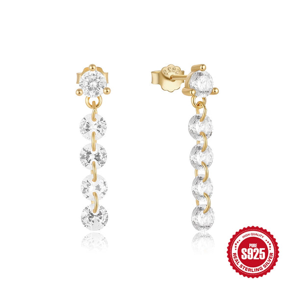 Wholesale S925 Silver Elegant Simple Retro Sweet Water Drop Earrings For Women With Geometric Design And Electroplating Treatment