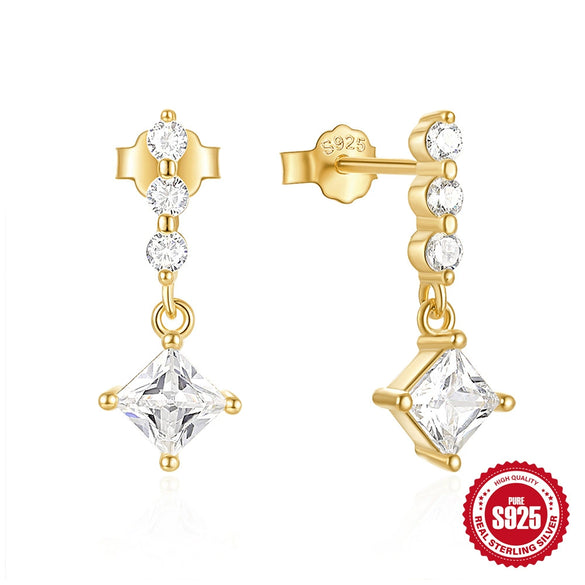 Wholesale S925 Silver Elegant Simple Retro Sweet Water Drop Earrings For Women With Geometric Design And Electroplating Treatment