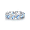 Wholesale S925 Silver Emerald Cut Geometric Ring With Electroplating Treatment