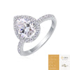 Wholesale S925 Silver Fashion Geometric Moissanite Inlaid Ring