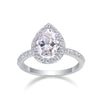 Wholesale S925 Silver Fashion Geometric Moissanite Inlaid Ring